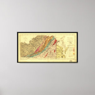 Lienzo Mapa de Virginia de Jedediah Hotchkiss (1874)