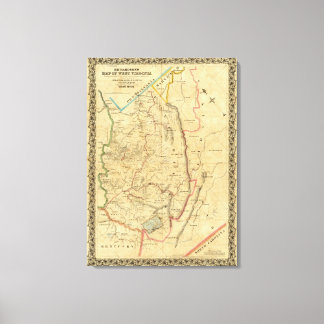 Lienzo Mapa de Virginia Occidental de Richardson