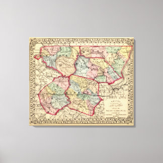 Lienzo Mapa de Winfield, Virginia Occidental