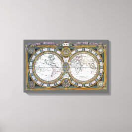 Lienzo Mapa del Antiguo Mundo de Claude Auguste Berey