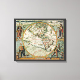 Lienzo Mapa del Antiguo Mundo de las Américas, Theodor de