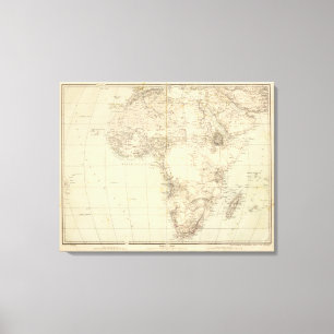 Lienzo Mapa del atlas de África que muestra a colonias