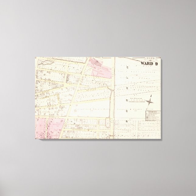 Lienzo Mapa del Atlas de Benjamin Allen y James Fenn (Anverso)
