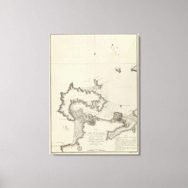 Lienzo Mapa del Atlas de Chile (Anverso)