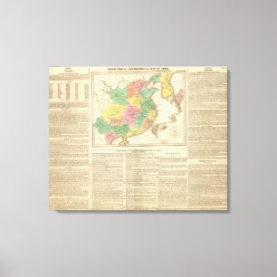 Lienzo Mapa del atlas de China y de Japón