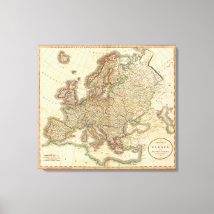 Lienzo Mapa del Atlas de Europa