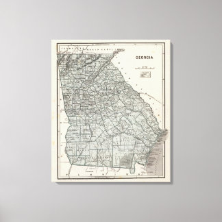 Lienzo Mapa del Atlas de Georgia