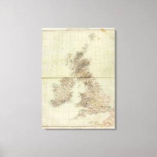 Lienzo Mapa del Atlas de Gran Bretaña