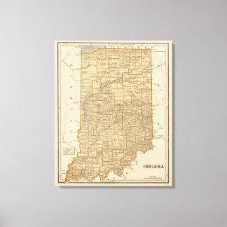Lienzo Mapa del Atlas de Indiana