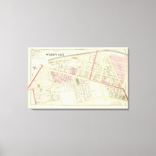 Lienzo Mapa del atlas de la iglesia católica de St Johns