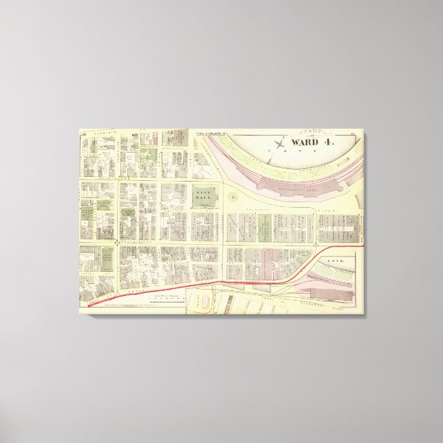 Lienzo Mapa del Atlas de la Plaza del Mercado Municipal (Anverso)