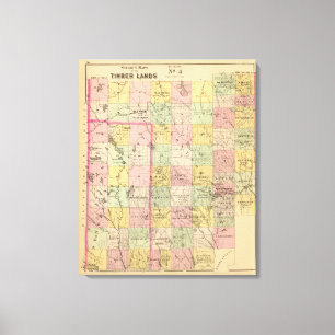 Lienzo Mapa del atlas de las tierras 4 de la madera