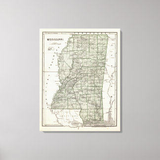Lienzo Mapa del Atlas de Misisipi