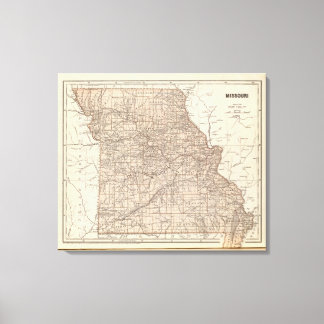 Lienzo Mapa del Atlas de Misuri