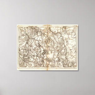 Lienzo Mapa del atlas de Morvan