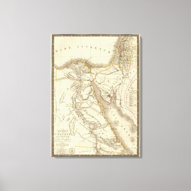 Lienzo Mapa del atlas de Oriente Medio (Anverso)
