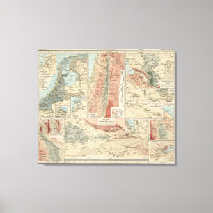 Lienzo Mapa del Atlas de Tieflander