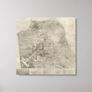 Lienzo Mapa del atlas del plan de San Francisco