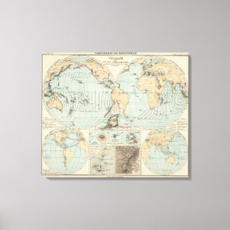 Lienzo Mapa del Atlas Thatigkeit des Erdinnern