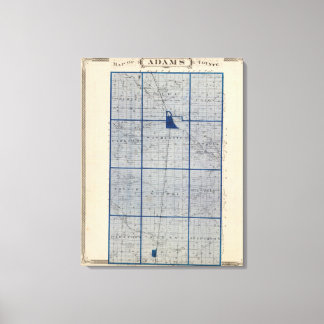 Lienzo Mapa del condado de Adams