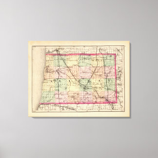 Lienzo Mapa del condado de Allegan, Michigan