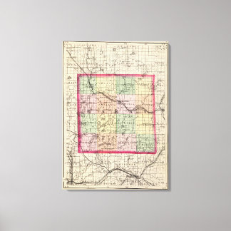 Lienzo Mapa del condado de Barry, Michigan