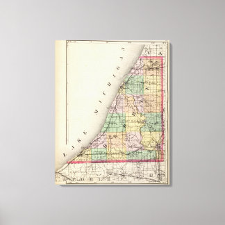 Lienzo Mapa del condado de Berrien, Michigan