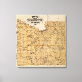 Lienzo Mapa del condado de Blue Earth, Minnesota