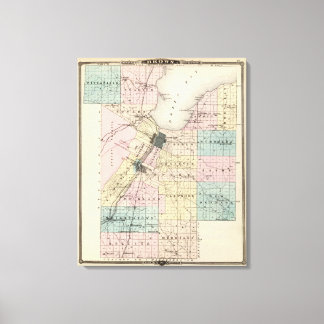 Lienzo Mapa del condado de Brown, estado de Wisconsin