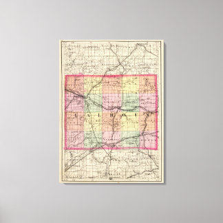 Lienzo Mapa del condado de Calhoun, Michigan