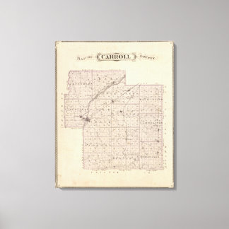Lienzo Mapa del condado de Carroll