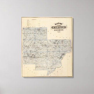 Lienzo Mapa del condado de Carver, Minnesota