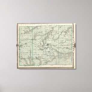 Lienzo Mapa del condado de Clarke, estado de Iowa