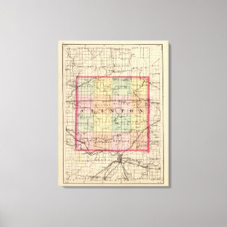 Lienzo Mapa del condado de Clinton, Michigan