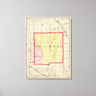 Lienzo Mapa del condado de Gladwin, Michigan