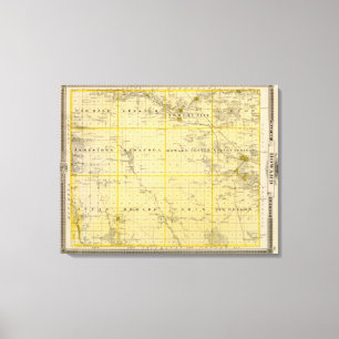 Lienzo Mapa del condado de Howard, estado de Iowa