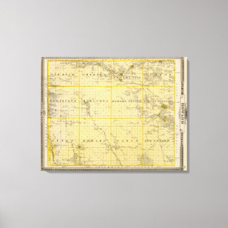 Lienzo Mapa del condado de Howard, estado de Iowa
