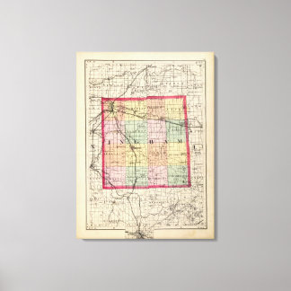 Lienzo Mapa del condado de Ingham, Michigan