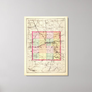 Lienzo Mapa del condado de Ionia, Michigan