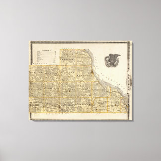 Lienzo Mapa del condado de Jackson