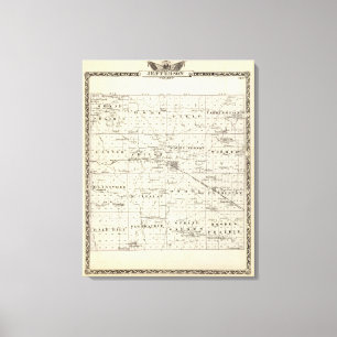 Lienzo Mapa del condado de Jefferson