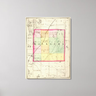 Lienzo Mapa del condado de Kalkaska, Michigan