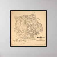 Mapa del condado de Kendall, Texas (1879)