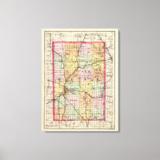 Lienzo Mapa del condado de Kent, Michigan