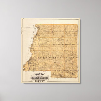 Lienzo Mapa del condado de Le Sueur, Minnesota