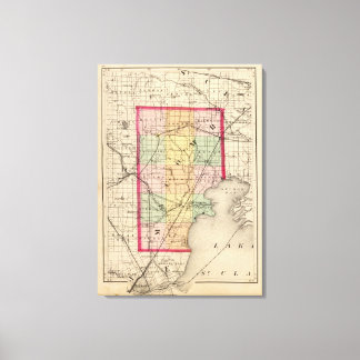 Lienzo Mapa del condado de Macomb, Michigan