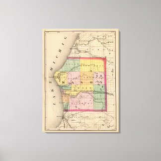 Lienzo Mapa del condado de Mason, Michigan