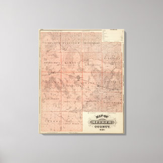 Lienzo Mapa del condado de Meeker, Minnesota