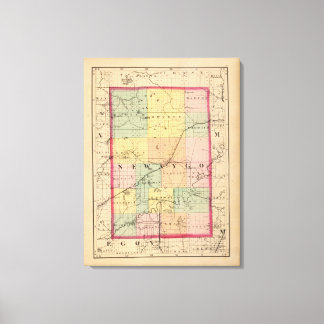 Lienzo Mapa del condado de Newaygo, Michigan