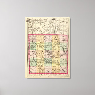 Lienzo Mapa del condado de Oakland, Michigan